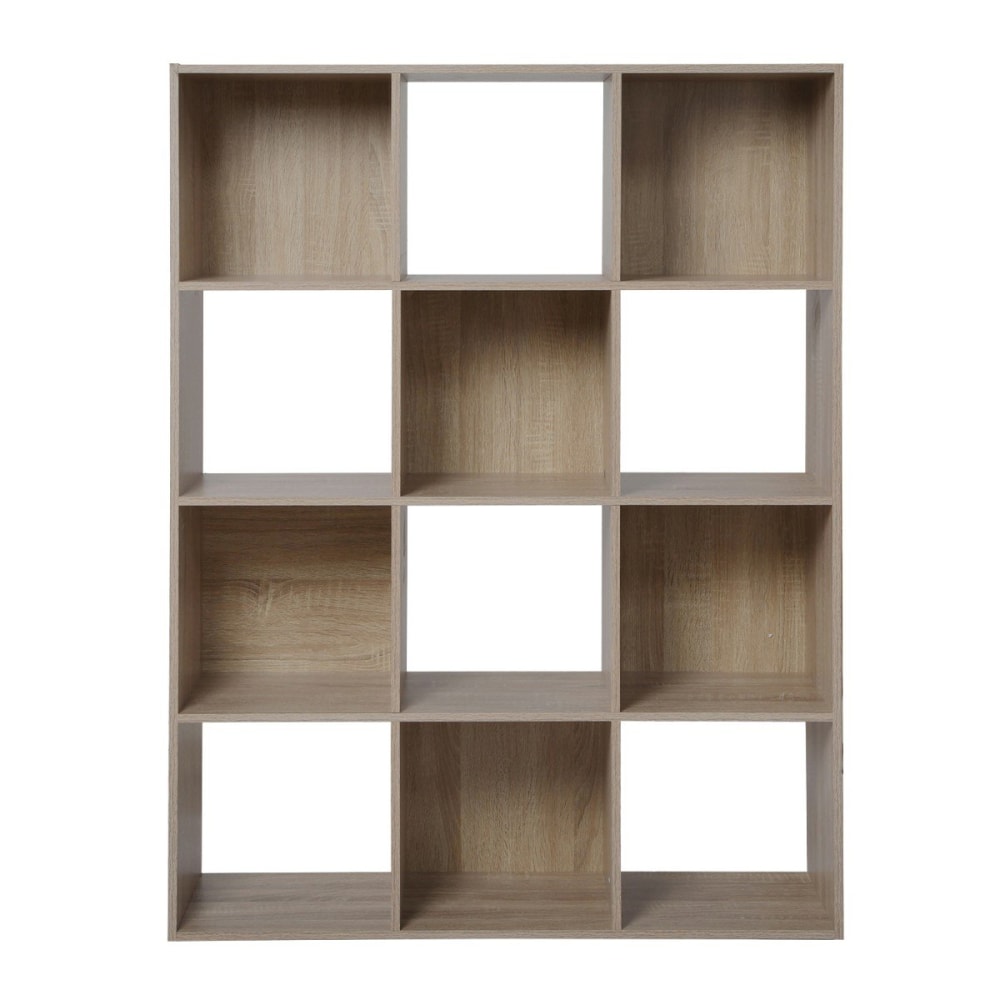 Scaffale con 12 scomparti - l93 x h124 cm - Beige - Pannello di particelle