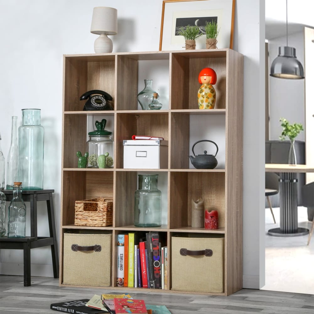 Aufbewahrungsregal mit 12 Fächern - L93 x H124 cm - - Maisons Du