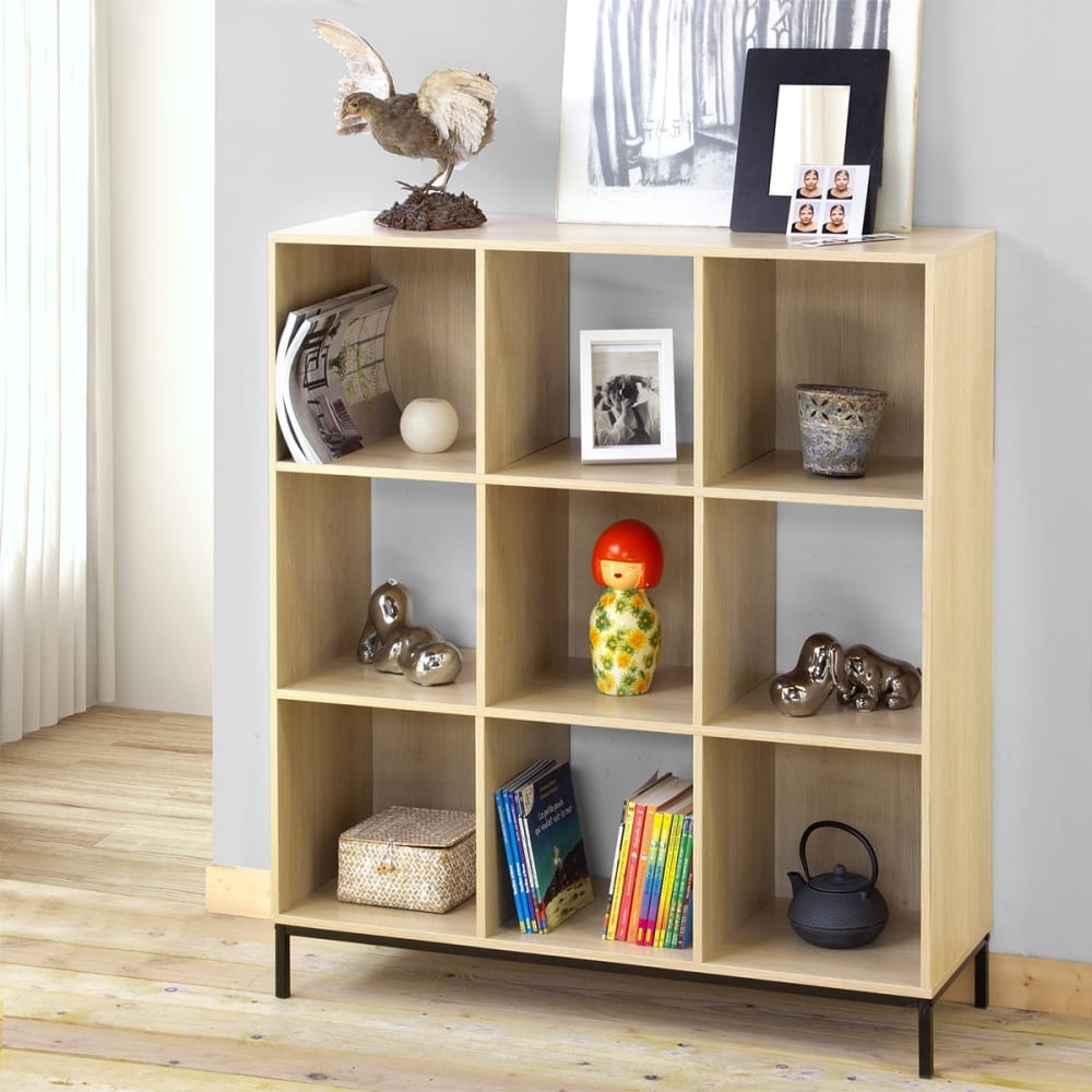 Regal mit 9 Fächern und Metallfüßen - - Maisons Du Monde