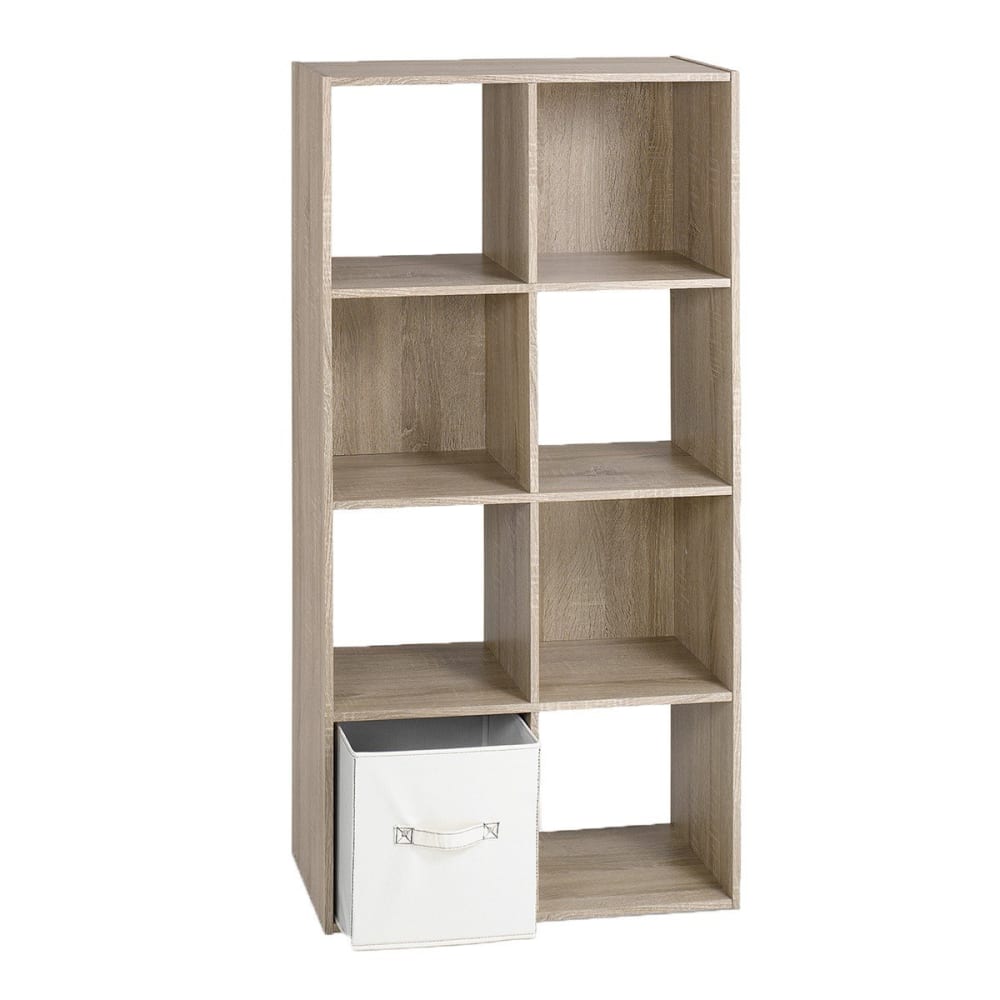 Calicosy Regal zur Aufbewahrung mit 8 Fächern - H123 cm - Beige Spanplatte