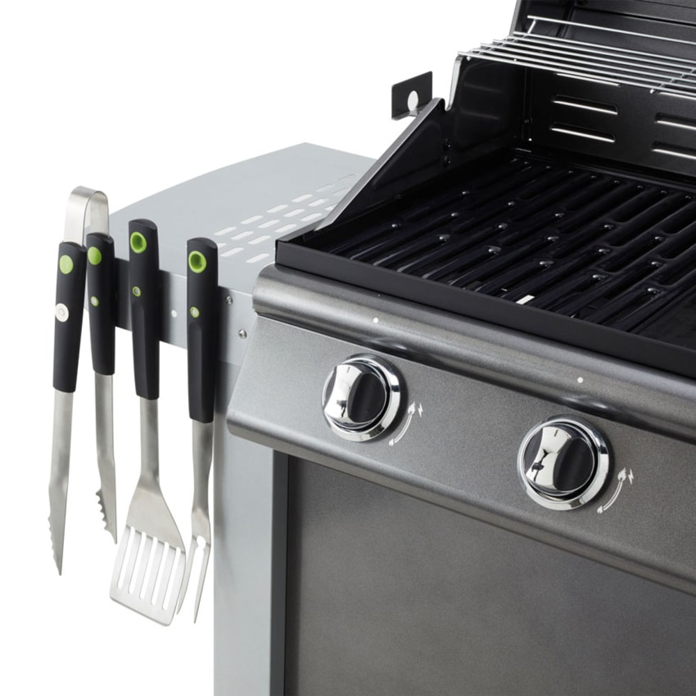 Coffret ustensiles de barbecue en inox aimanté
