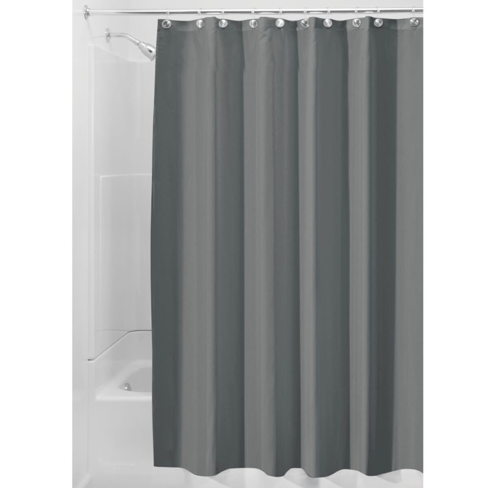 IDesign Rideau de douche gris - 180 x 1 x h200 cm style classique chic - Tissu