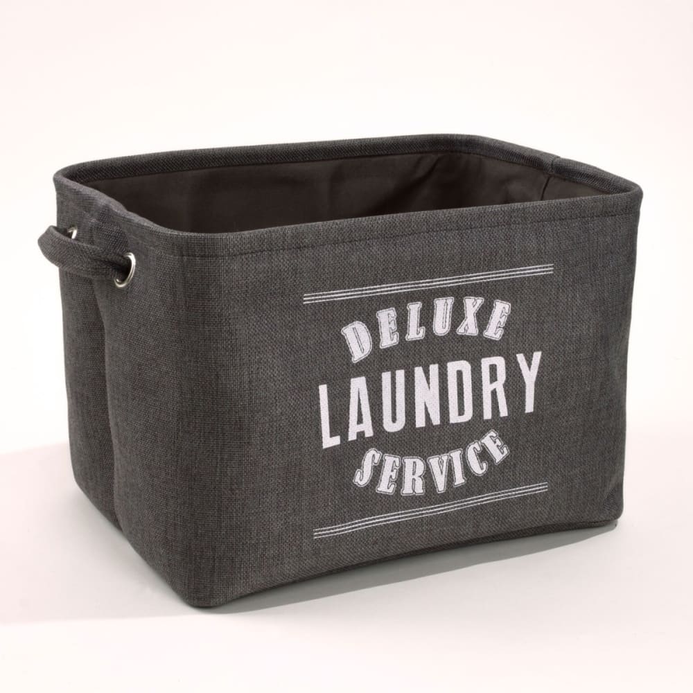 Lot de 3 paniers à linge en toile grise — vue 3