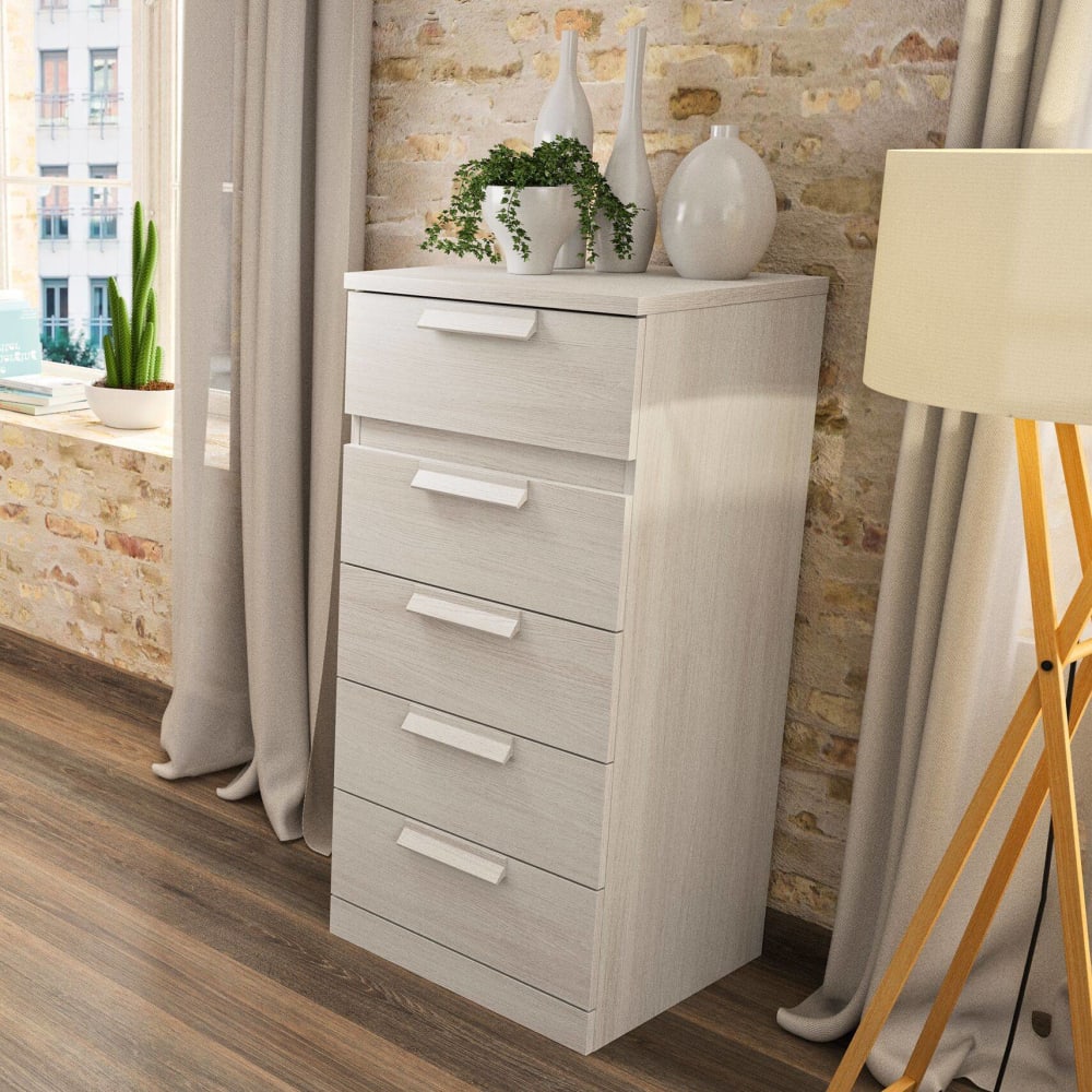 Chiffonnier 5 tiroirs effet bois gris - Maisons du Monde