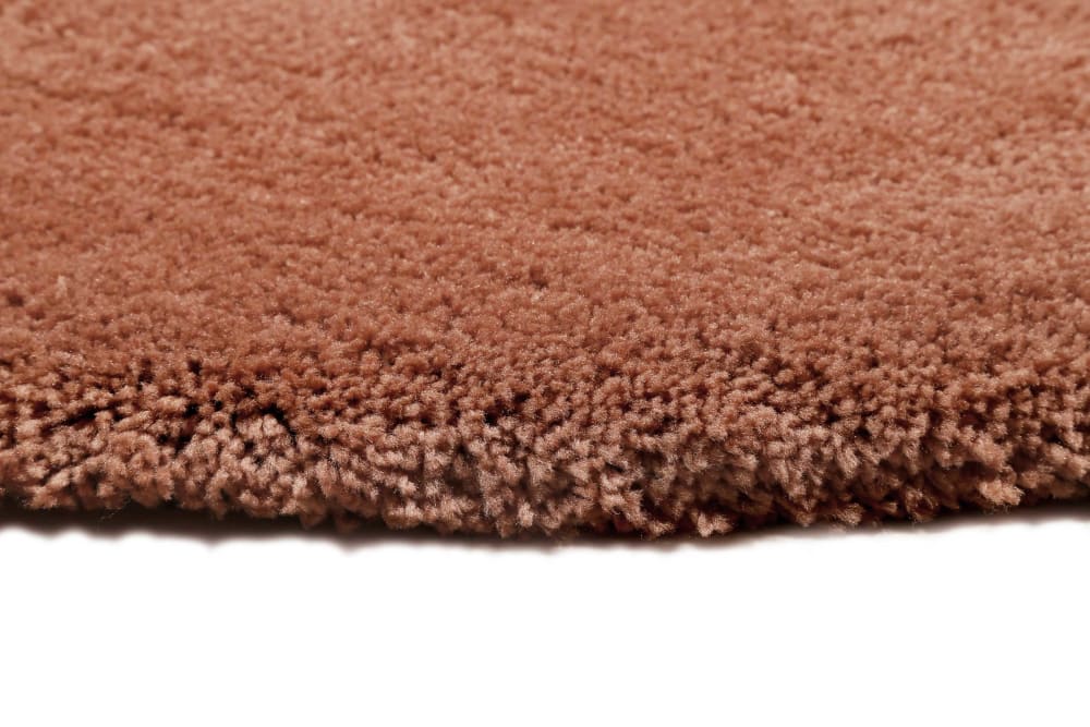 Tapis poils longs tufté saumon cognac 120x170 — vue 4
