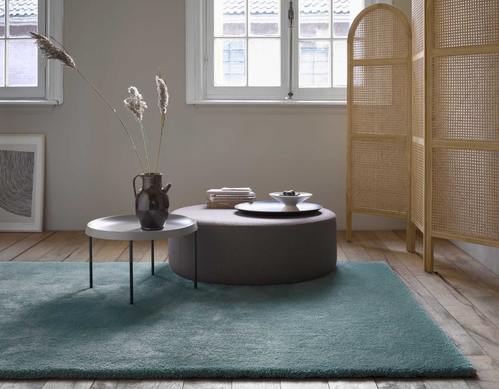 Tapis poils longs tufté vert de gris 130x190 — vue 3