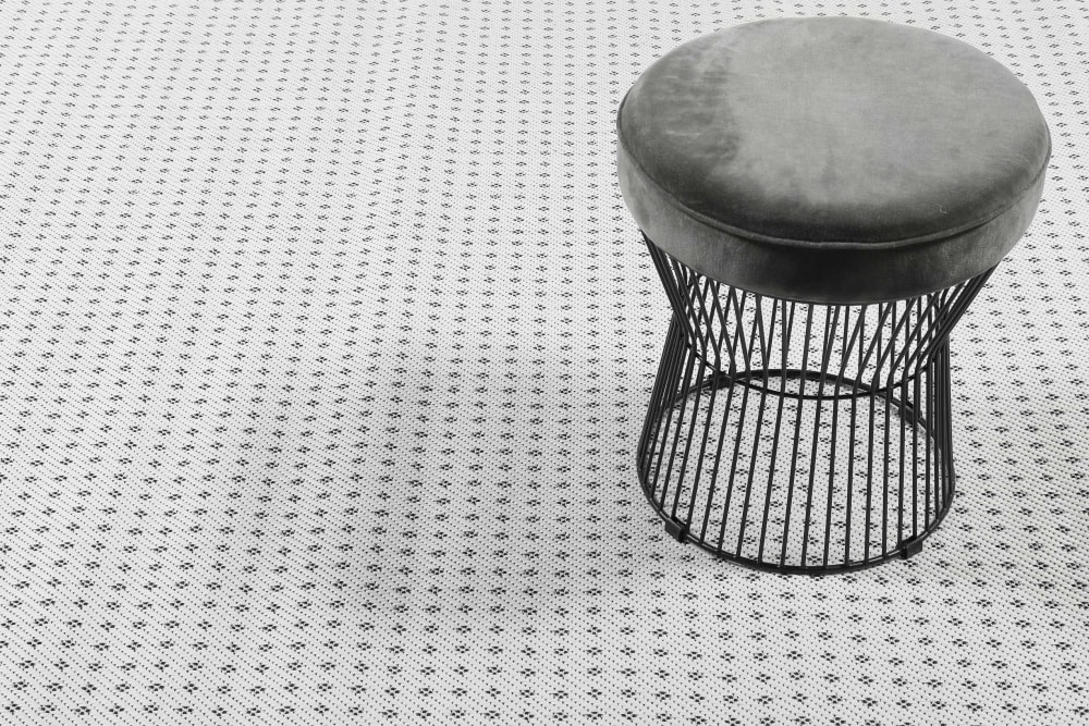 Tappeto da esterno piatto fantasia discreta bianco e Nero 120x170