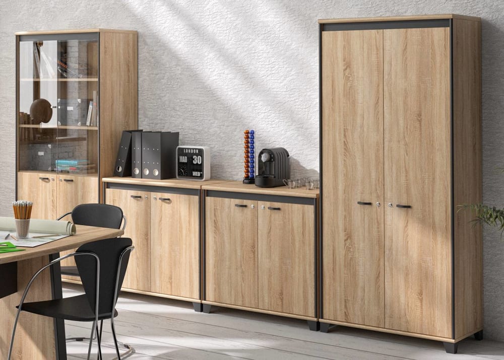 Armoire 2 portes effet bois clair