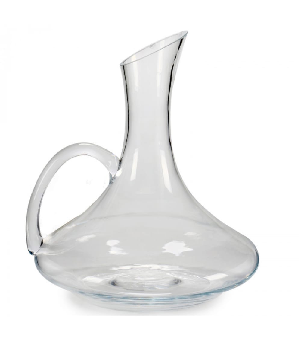 WADIGA Carafe à vin / carafe à décanter en verre. Contenance: 1.5L - Dimensions: diamètre 19.5cm x Hauteur 24cm - Couleur: Transparent - Matière: