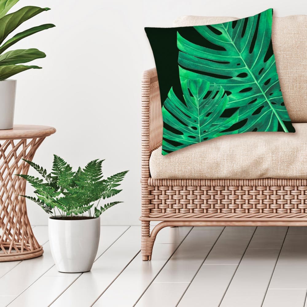 Housse pour coussin à garnir feuilles 40x40 — vue 3