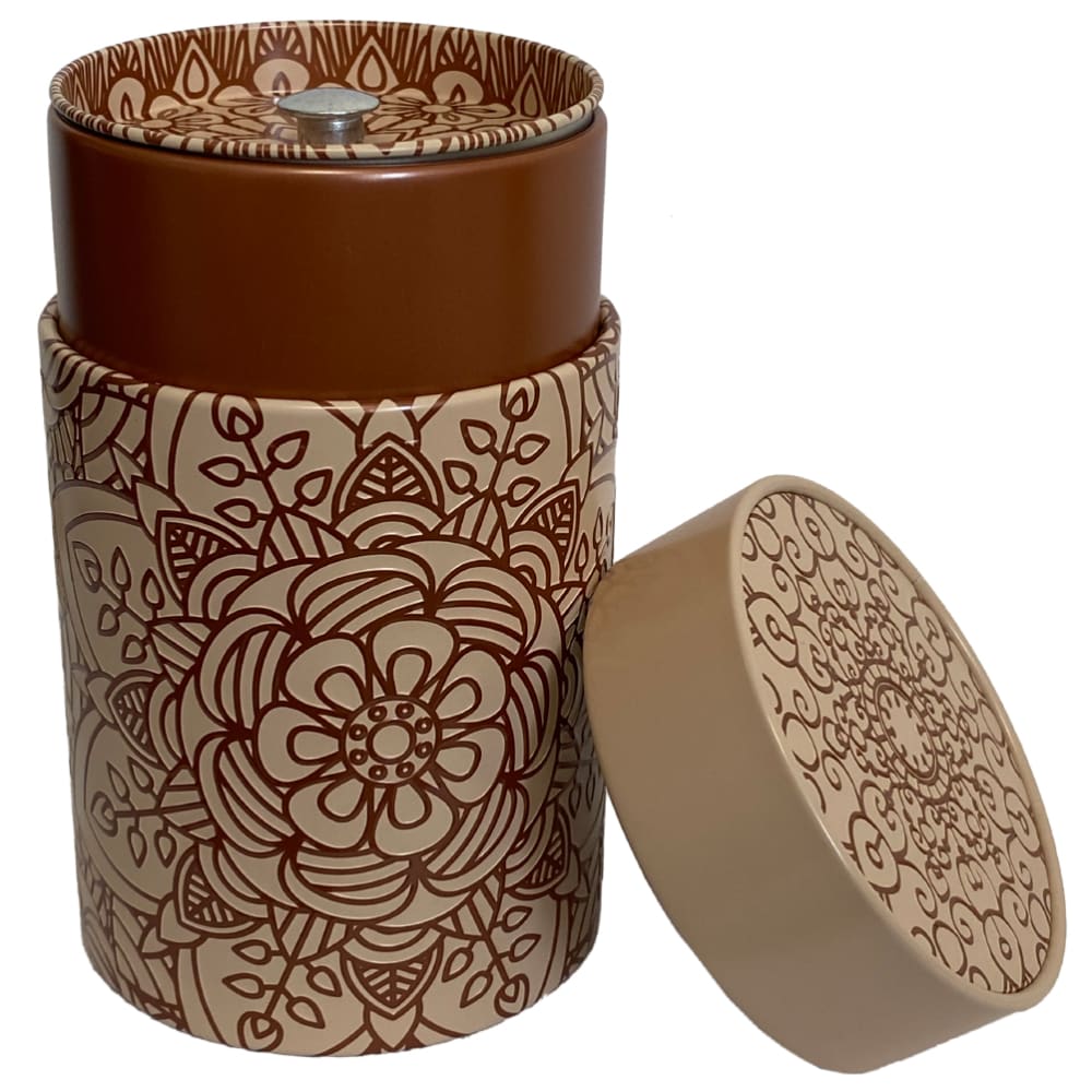 Petite boite fond beige pour le thé contenance 150g - Maisons du Monde
