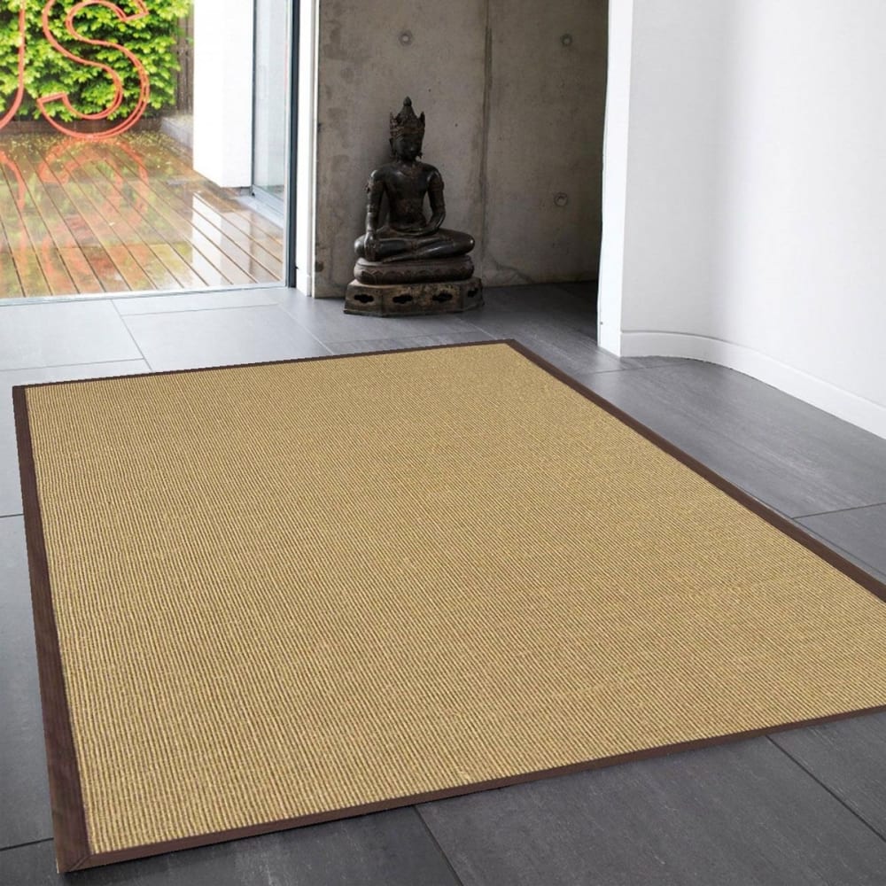 Tapis en fibre végétale marron chocolat 120x180 cm - Maisons du Monde