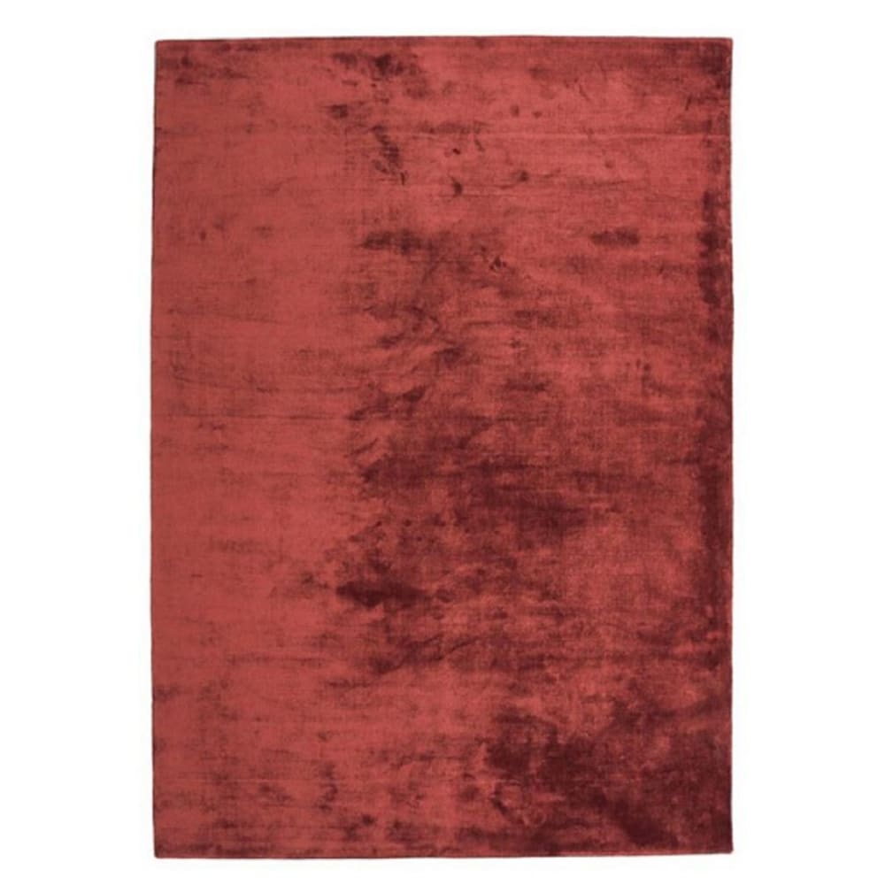 Tapis luxe designer en Viskoserouge