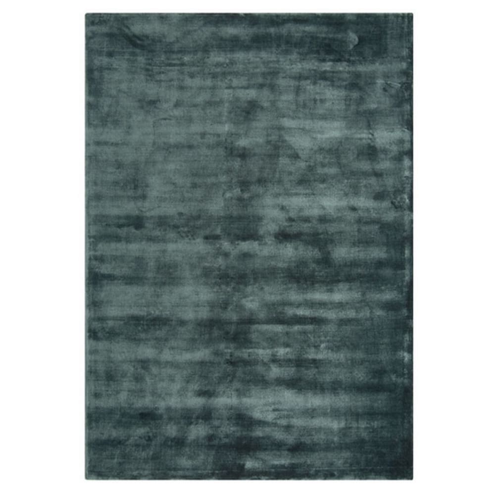 Tapis luxe designer en Viskosebleu