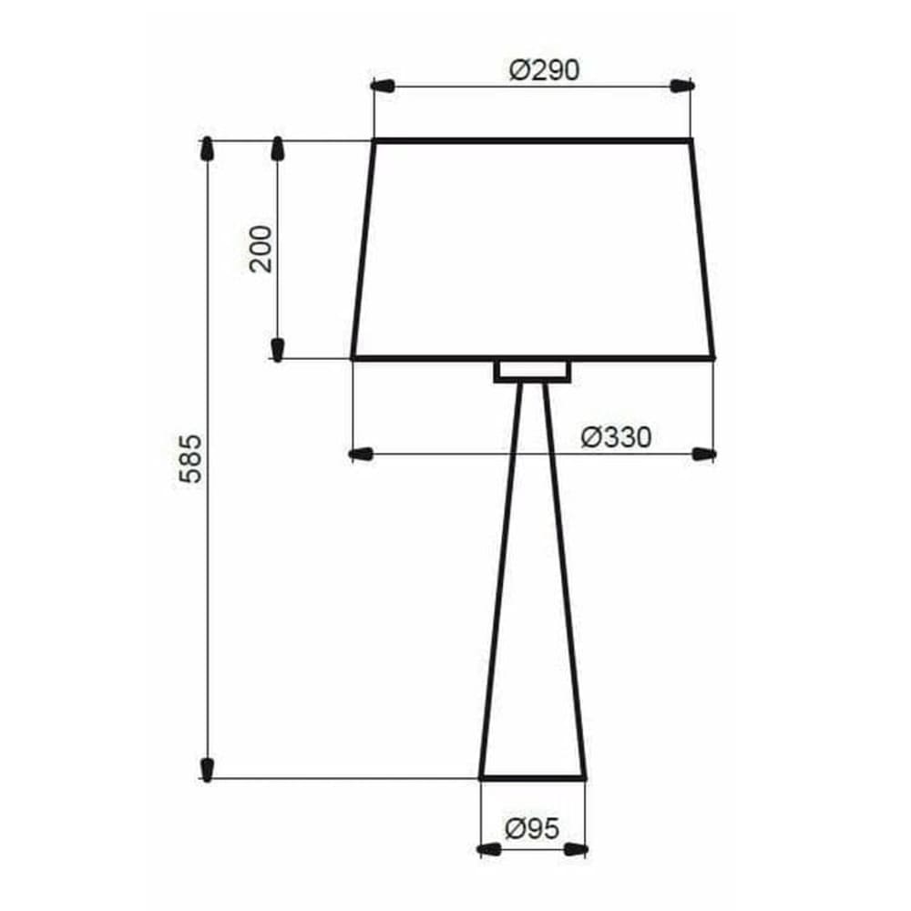 Lampe à poser chrome H58,5cm — vue 4