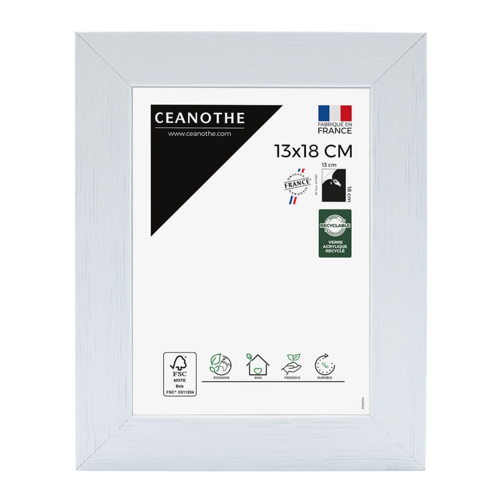 Cadre+photo+blanc+13x18+cm+bois+reconstitue+fsc