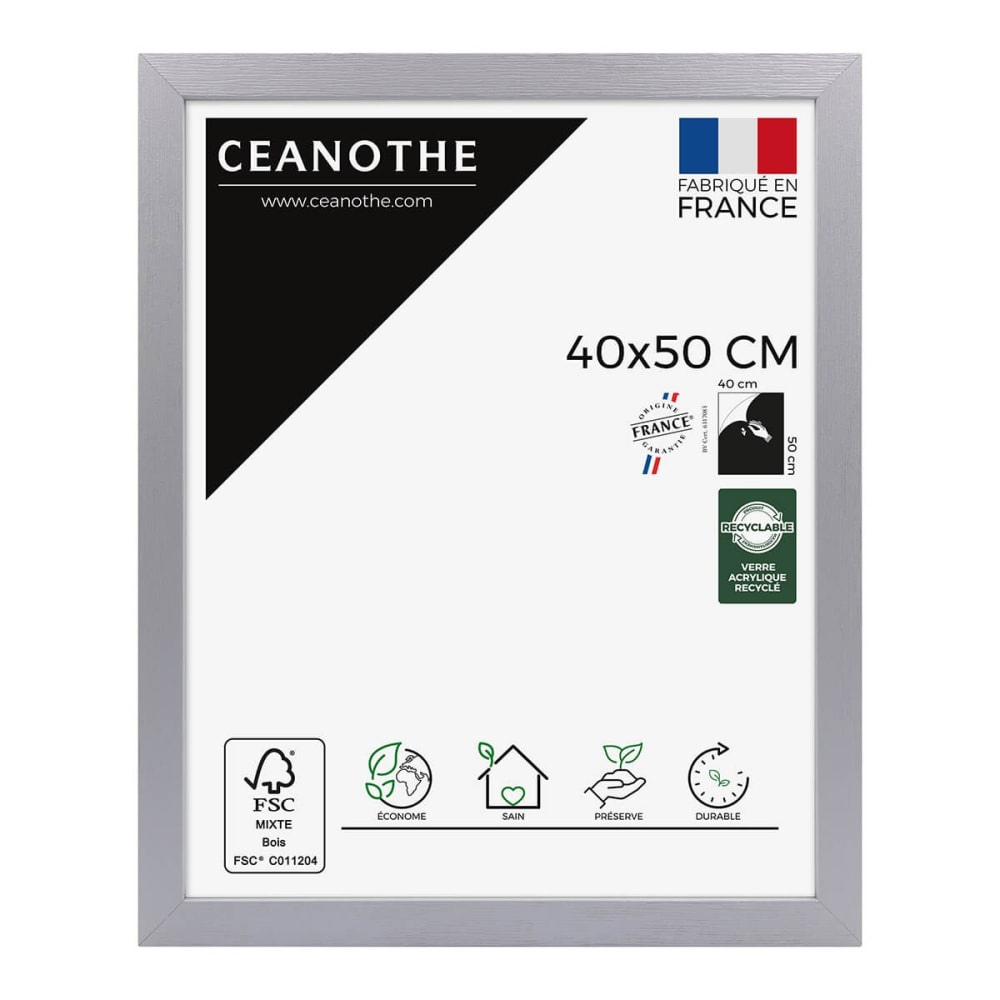 Cadre+photo+gris+40x50+cm+bois+reconstitue+fsc