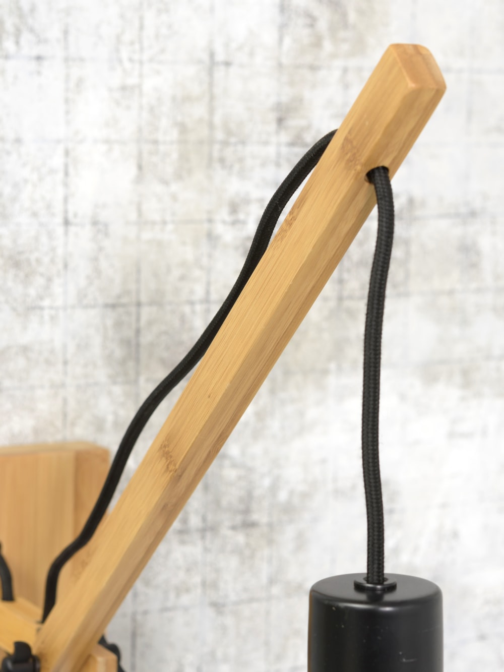 Applique bambou/lin gris foncé L50cm - Maisons du Monde