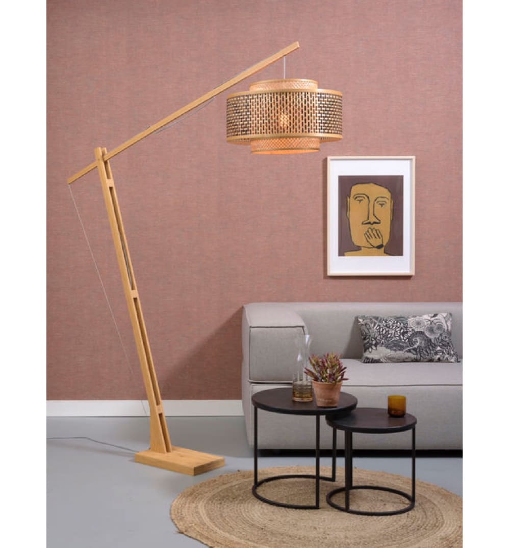 Lampadaire bambou naturel H207cm — vue 3
