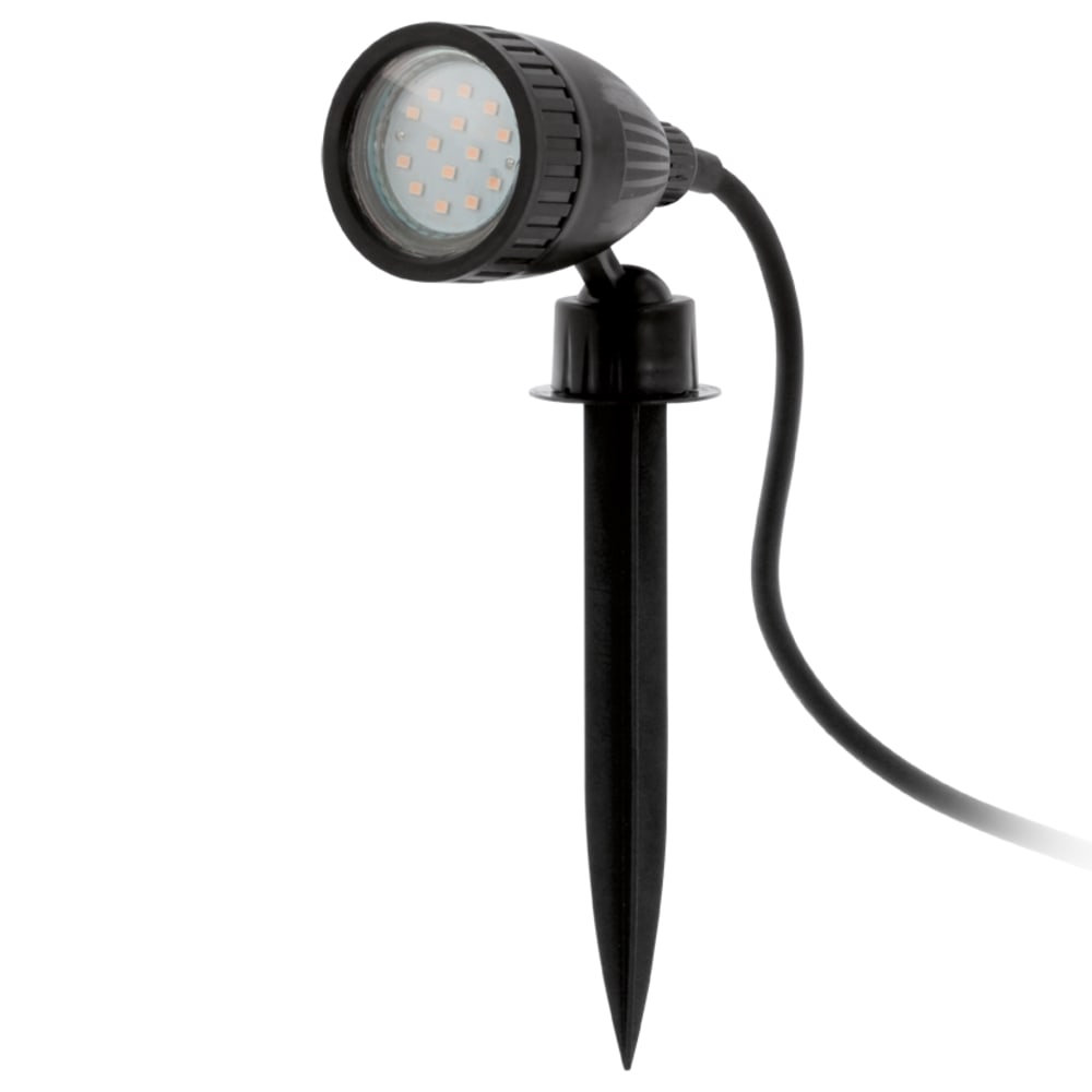 Eglo Spot d'extérieur à planter ampoule led 3w h18,5cm noir Blanc Métal