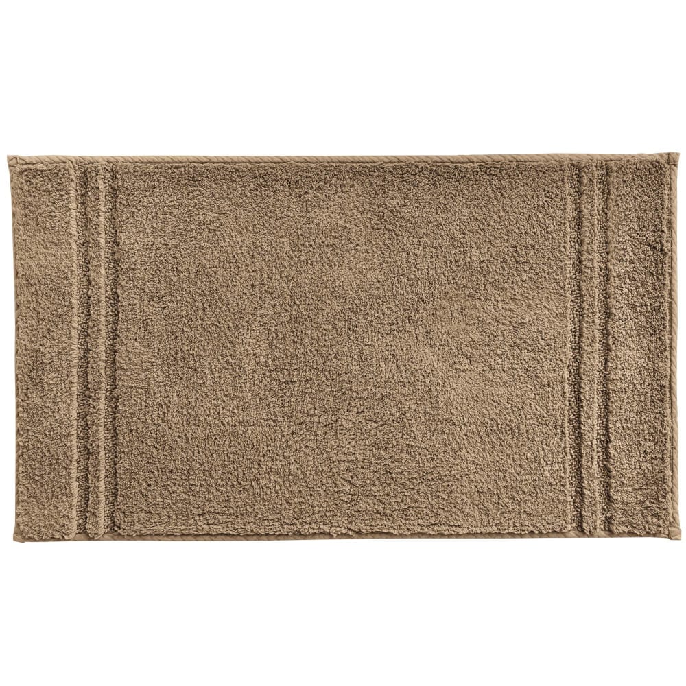 Tapis de bain en coton beige sable 50x90cm — vue 3