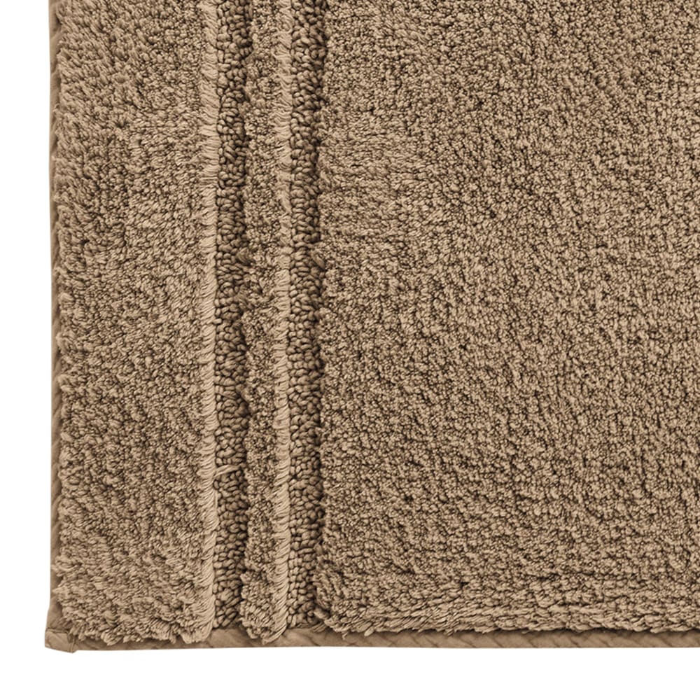 Tapis de bain en coton beige sable 50x90cm — vue 4