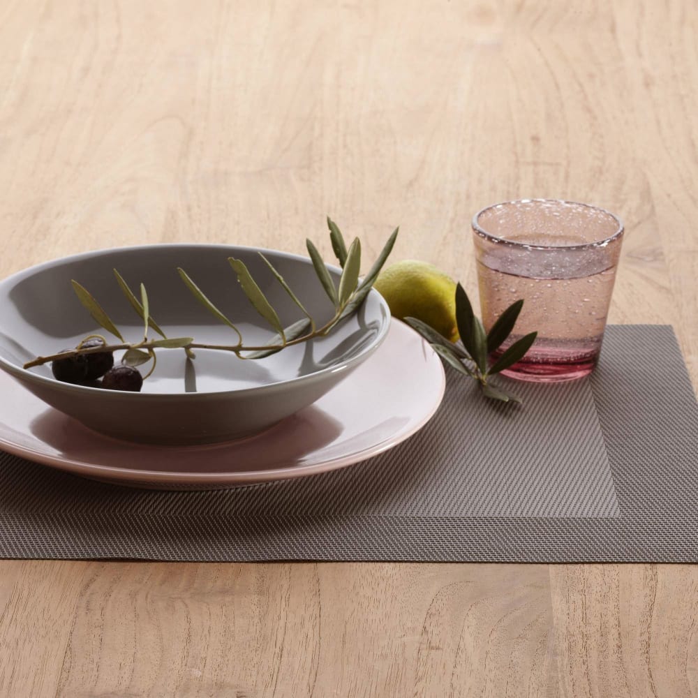 Lot de 2 sets de table 30x45 gris en pvc