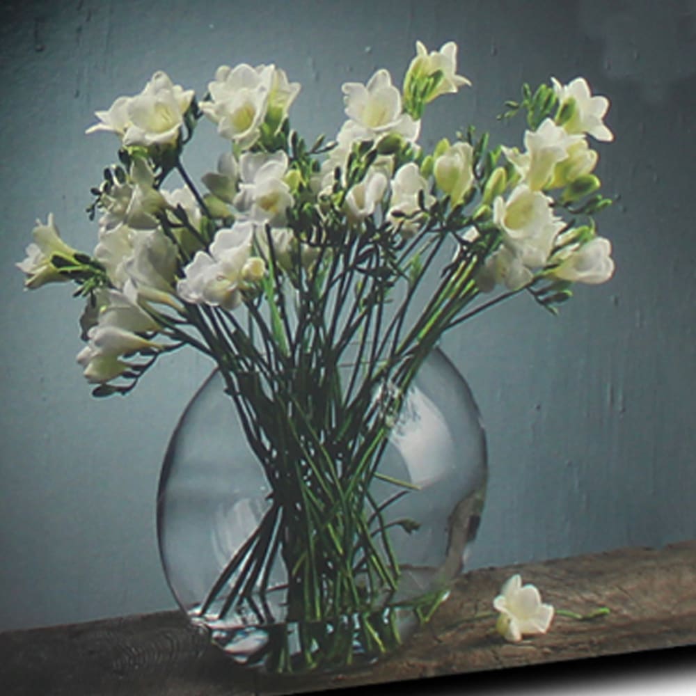 Vase boule en verre transparent D25cm — vue 3