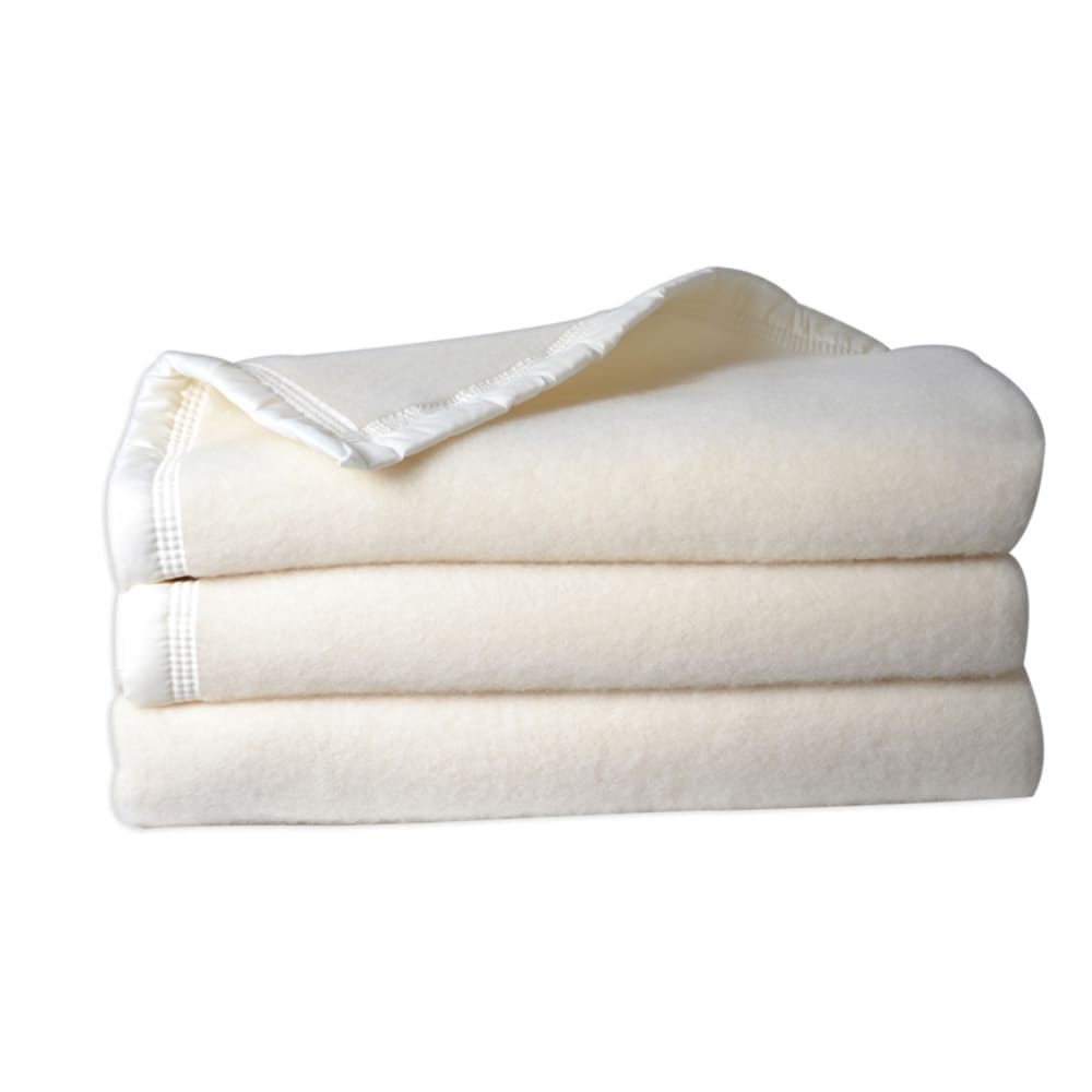 Couverture double face en 100% laine naturel 240 x 220