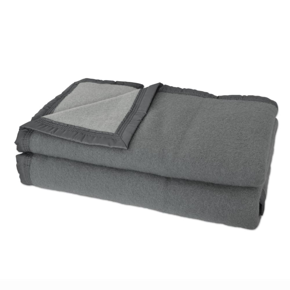 Couverture en 100% pure laine vierge 500g/m² gris anthracite 220x240