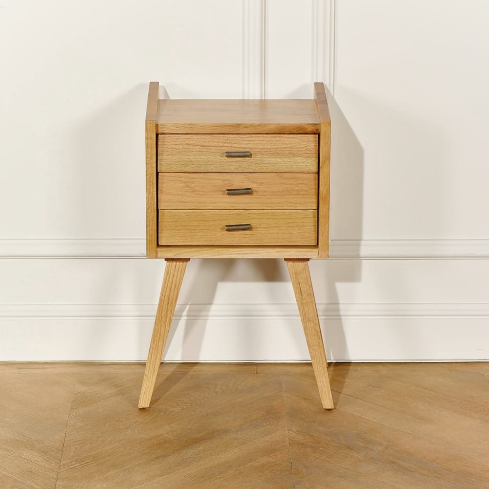 Nachttisch mit 2 Schubladen aus Eiche beige - Maisons Du Monde