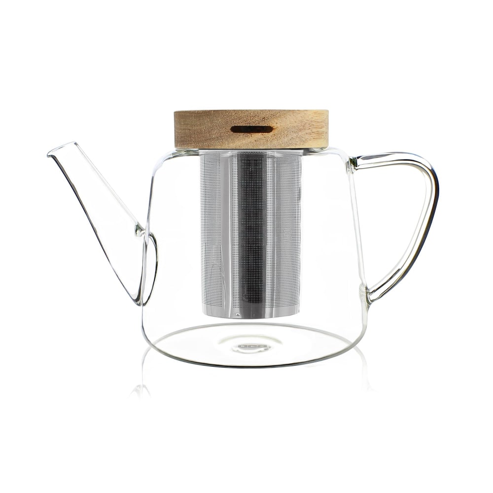 Théière en verre et couvercle en bois 680ml
