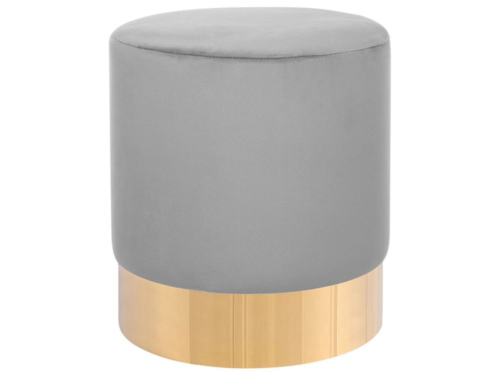 Pouf en tissu gris 39x40cm