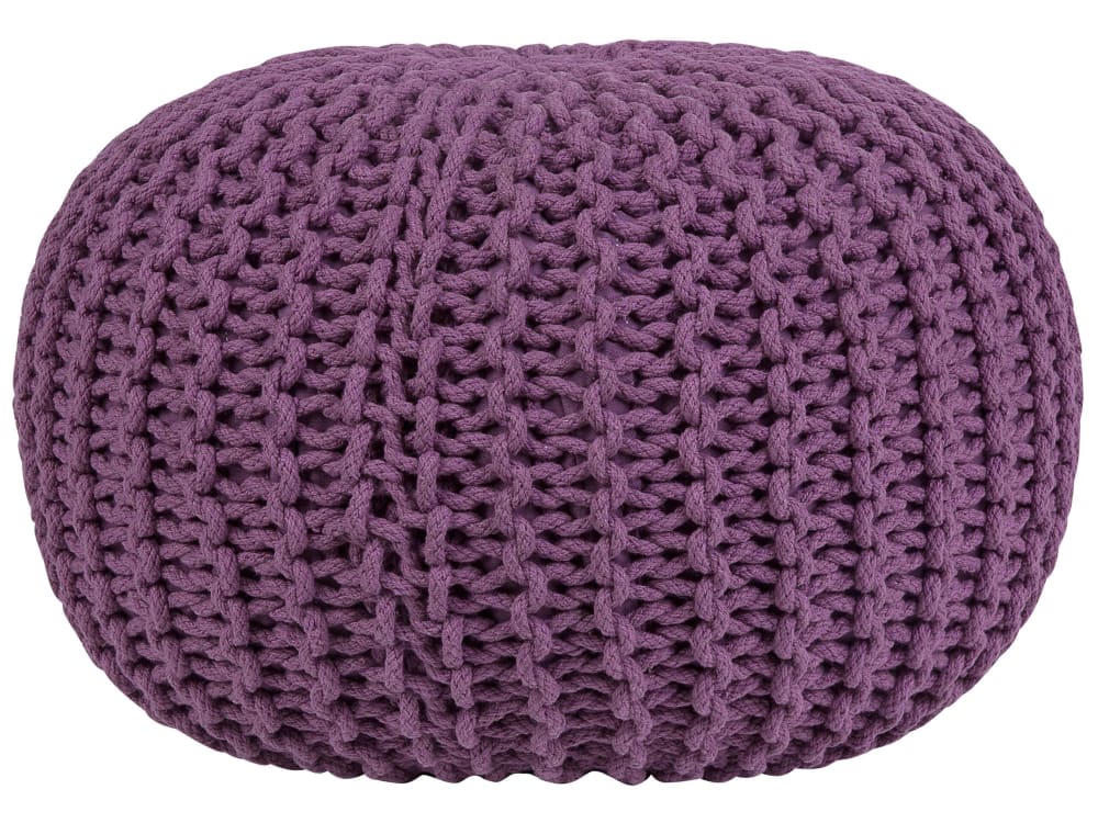 Pouf en tissu violet