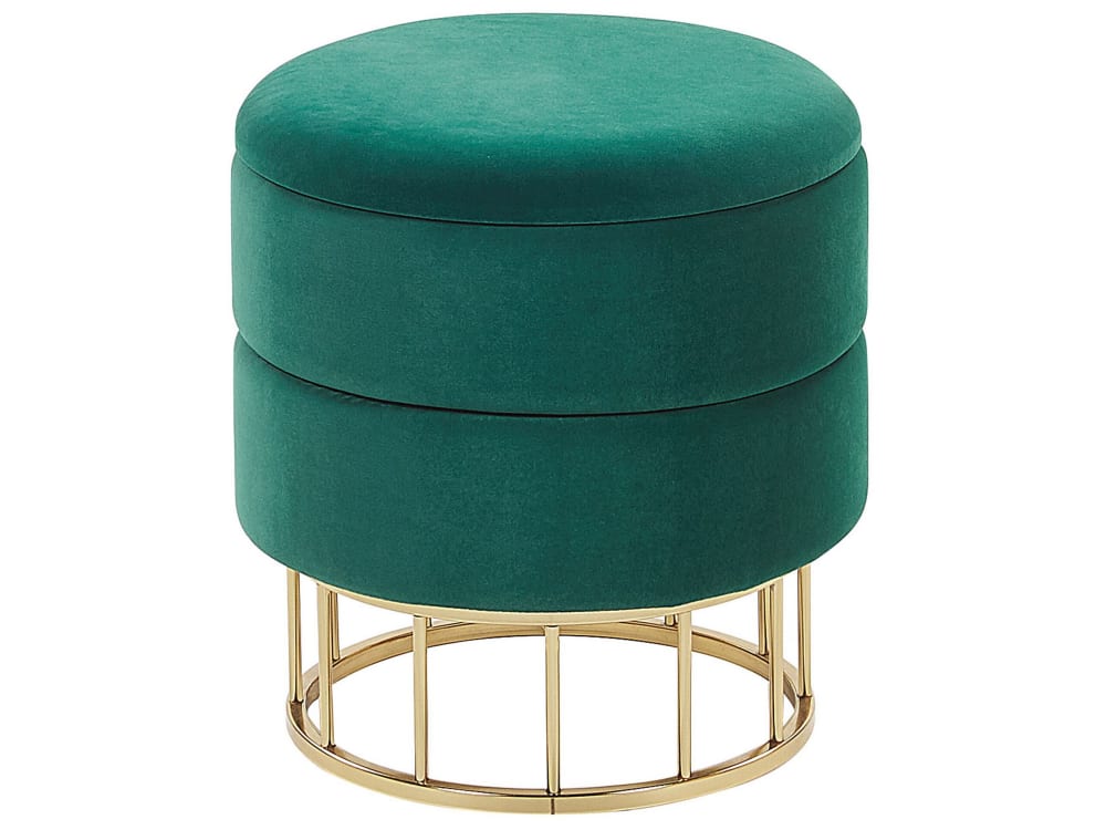 Pouf Aus Samtstoff L37 Cm, GrüN
