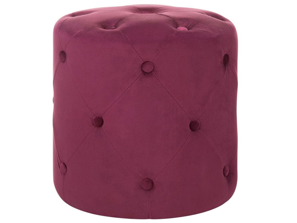 Pouf en tissu rouge 40x40cm