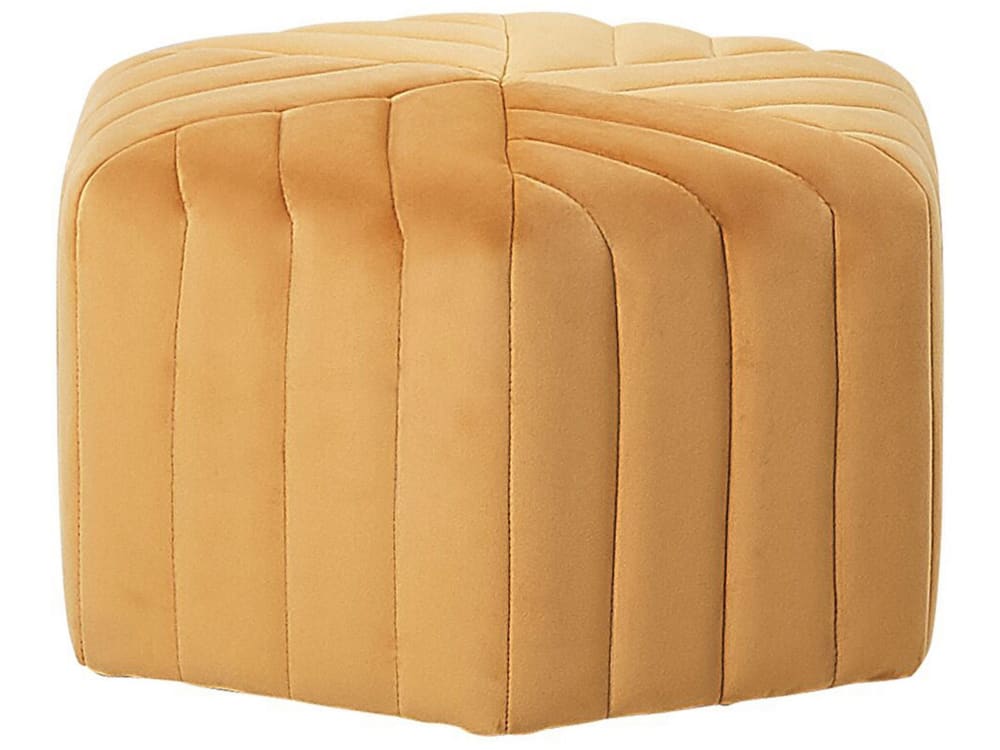 Pouf Aus Samtstoff L48 Cm, Gelb