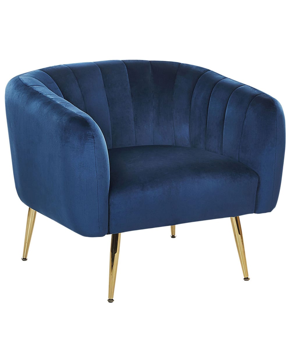 fauteuil en velours bleu