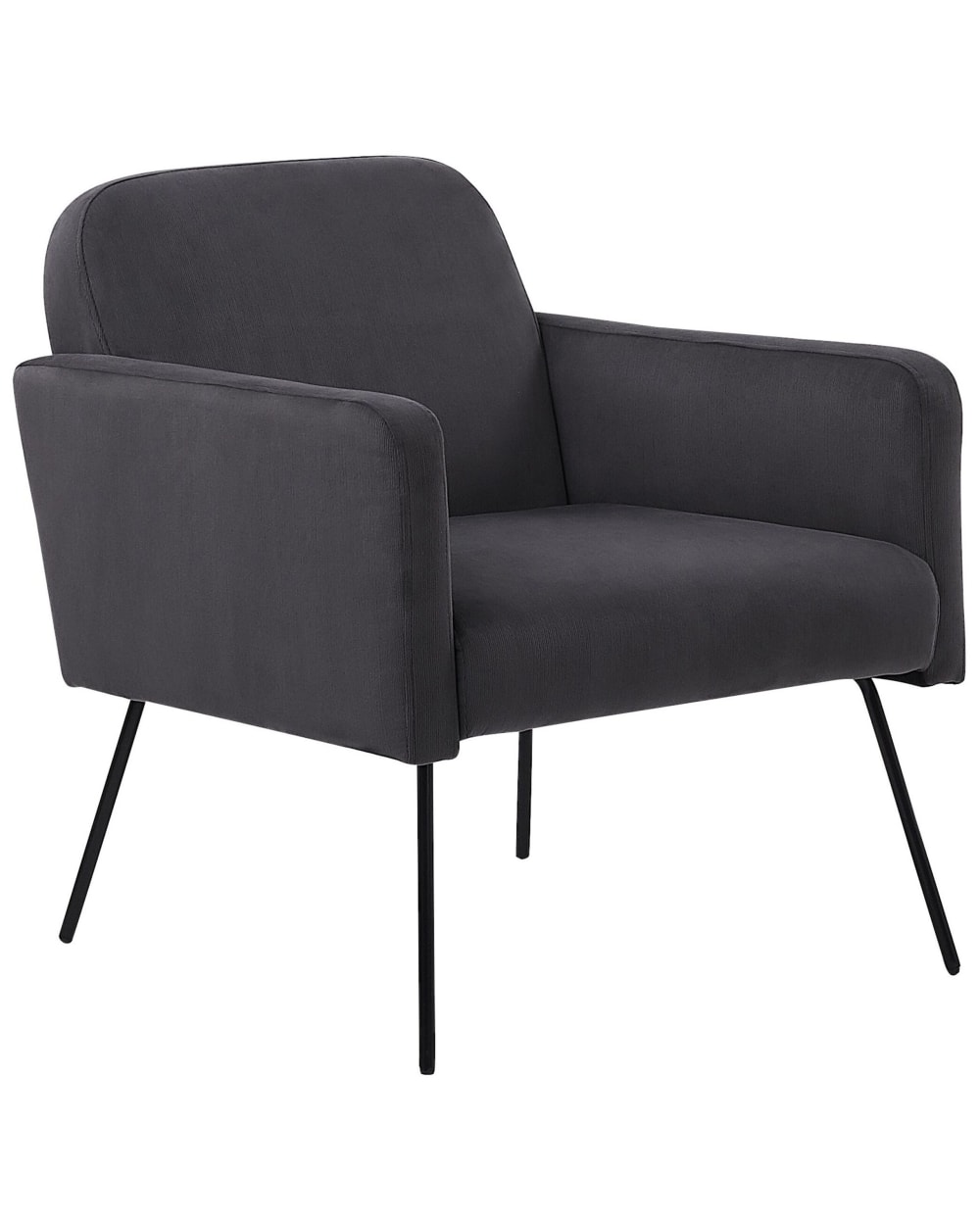 Sessel Aus Samtstoff 77Cm, Grau