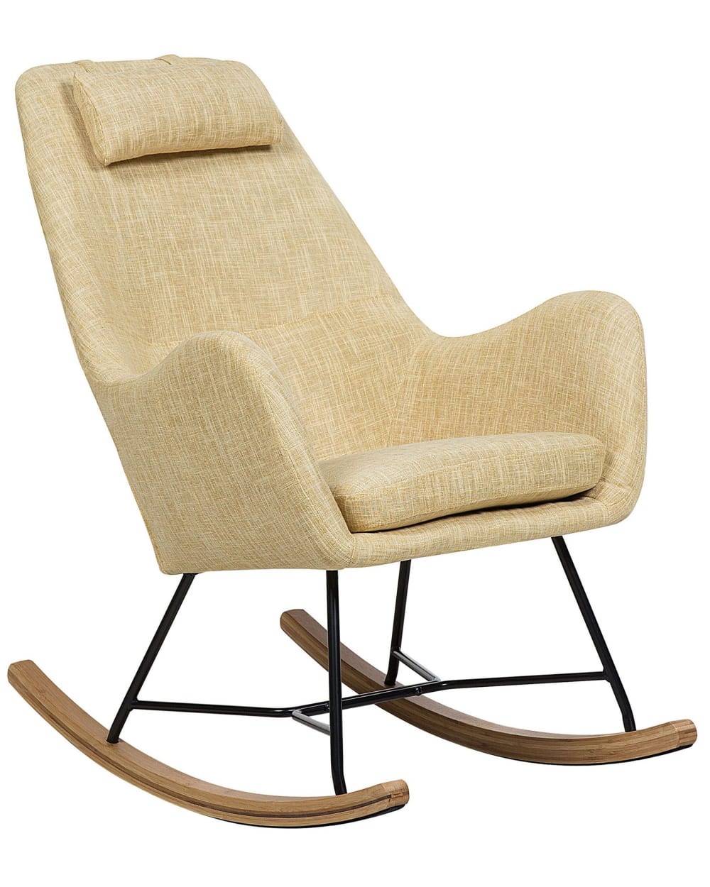 Schaukelsessel Aus Stoff 116Cm, Gelb