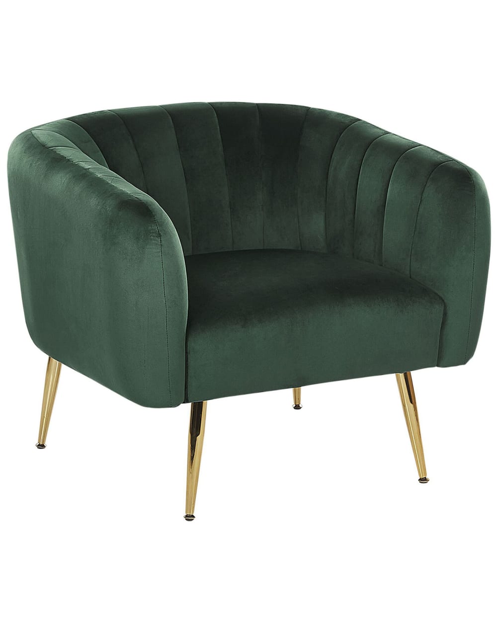 fauteuil en velours vert