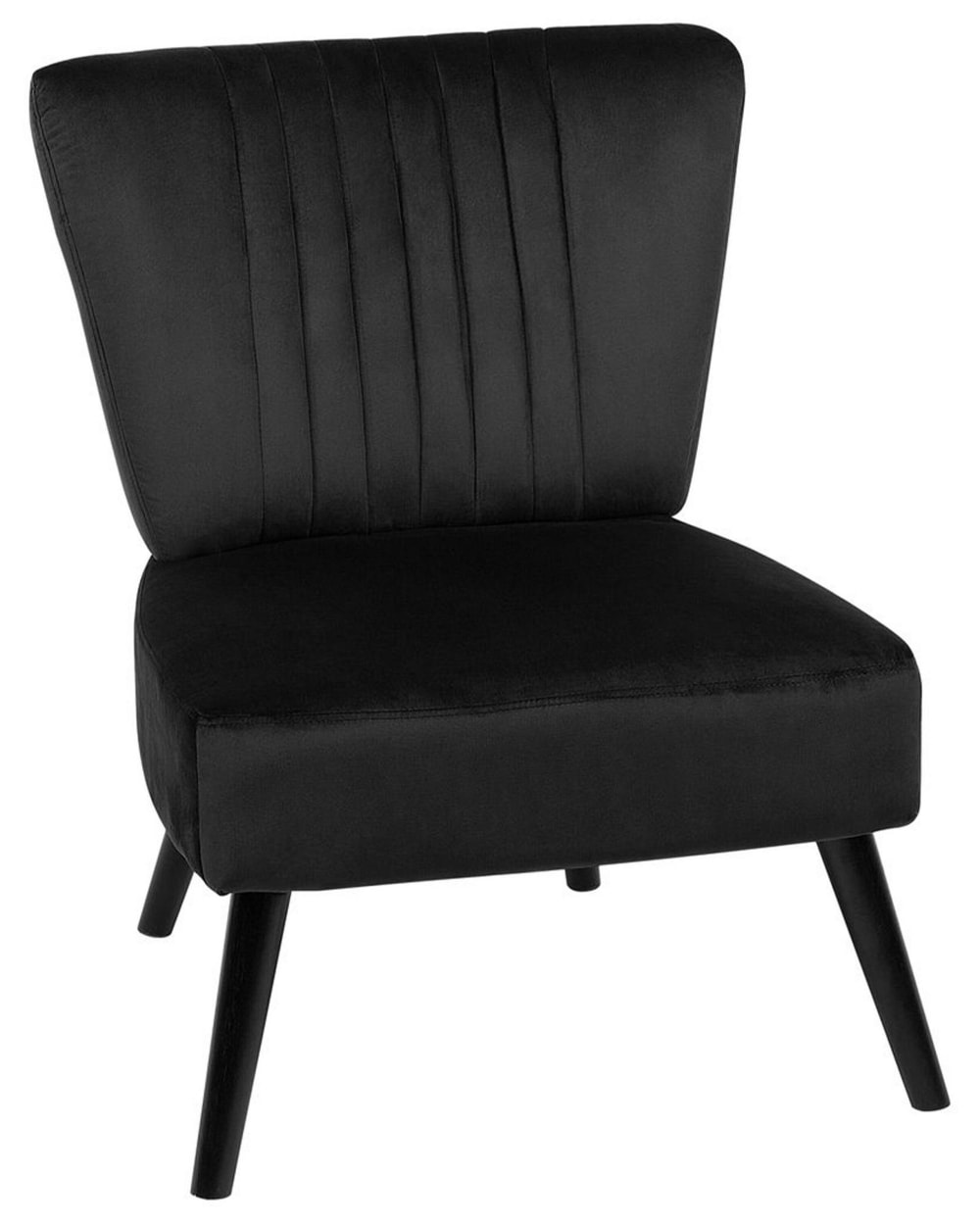 fauteuil en velours noir