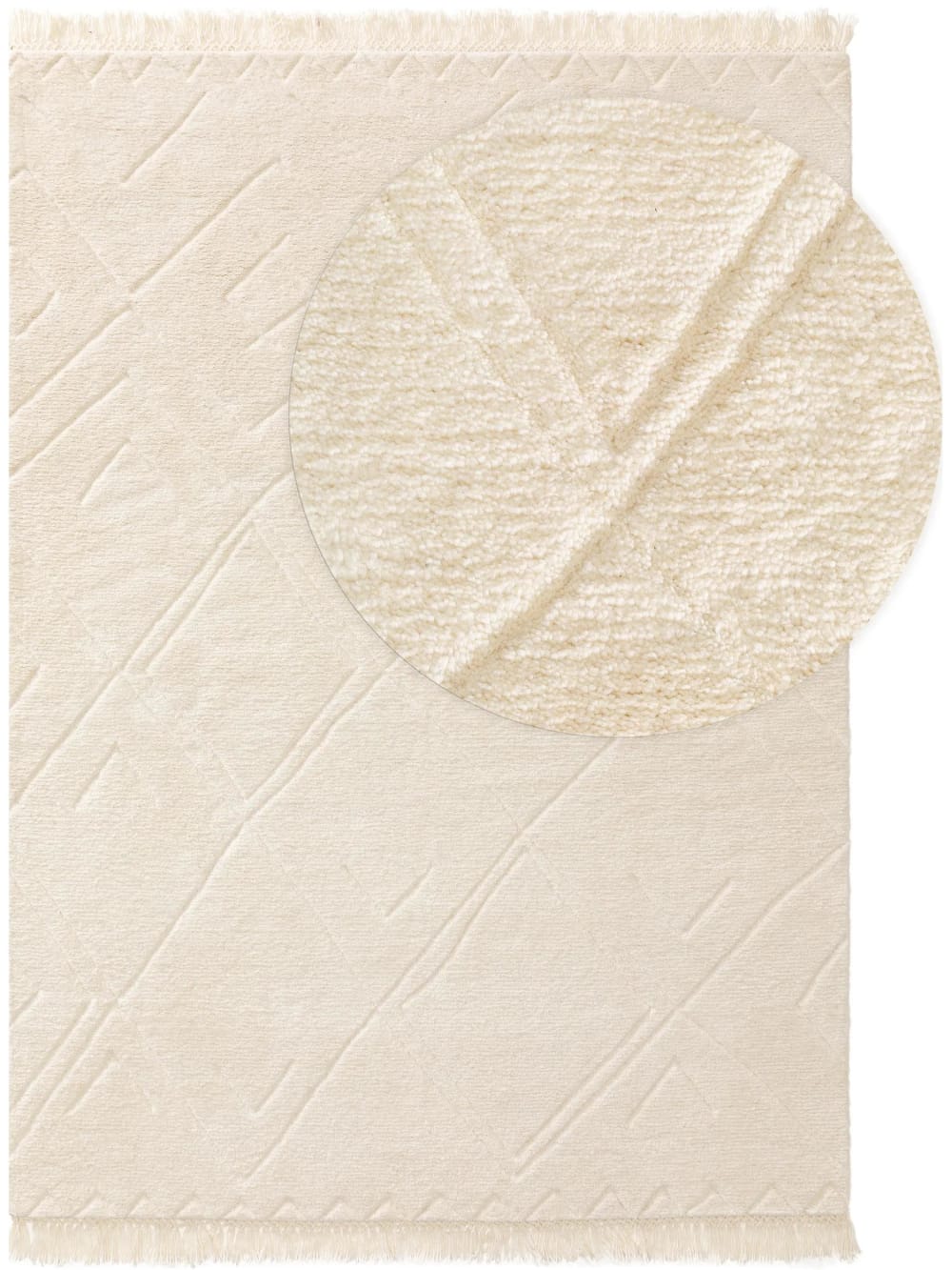 Tapis de laine ivory