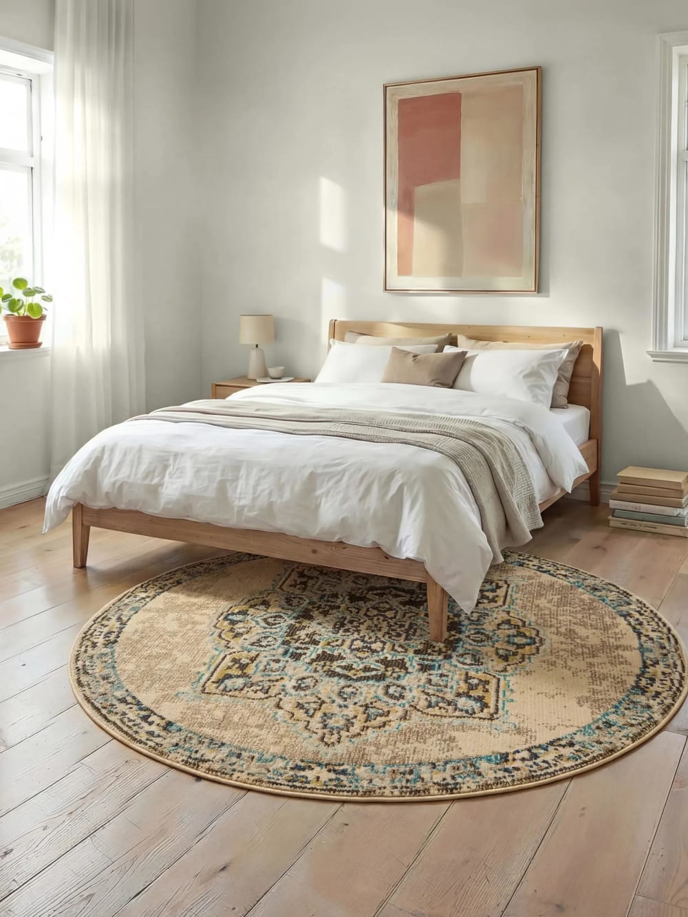 Tapis rond beige D 120 — vue 3