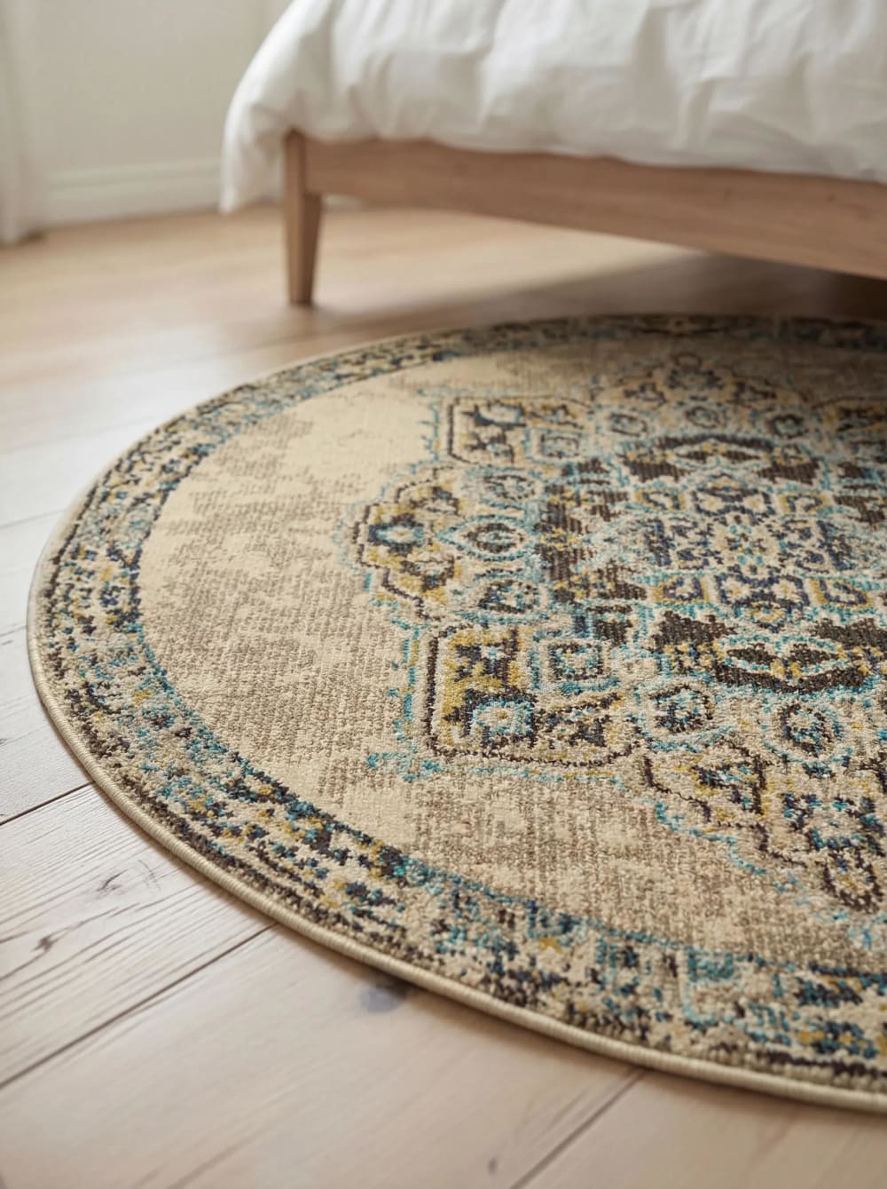 Tapis rond beige D 120 — vue 4