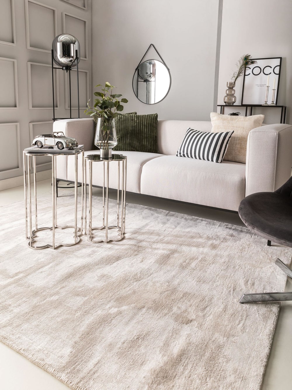 Tapis en viscose ivory 200x300