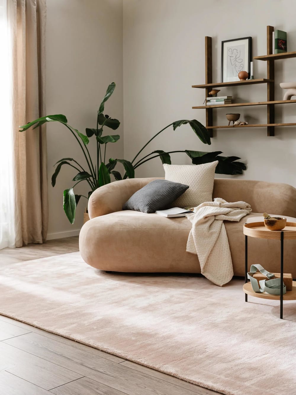 Tapis en viscose rose 160x230 — vue 3