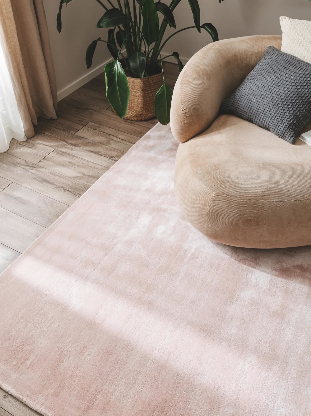 Tapis en viscose rose 160x230 — vue 4