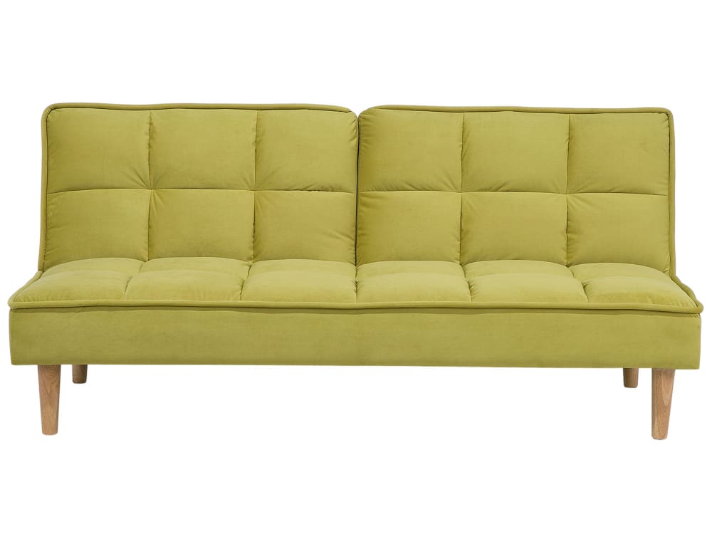 Schlafsofa 3 Personen Aus Stoff, GrüN