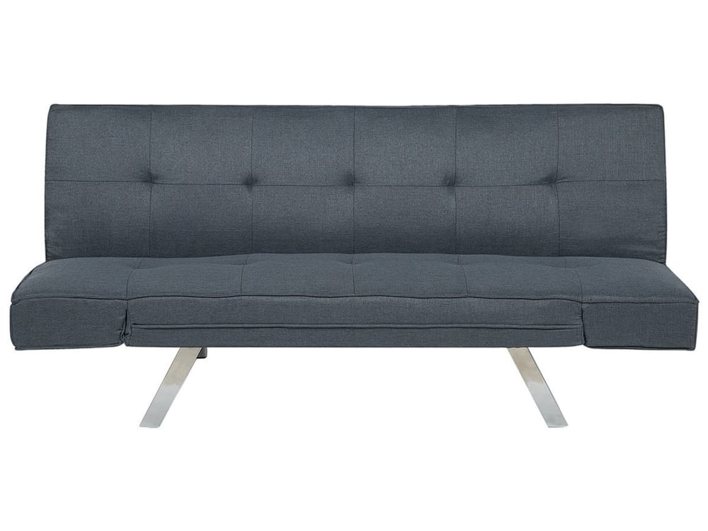 Schlafsofa 3 Personen Aus Stoff, Blau